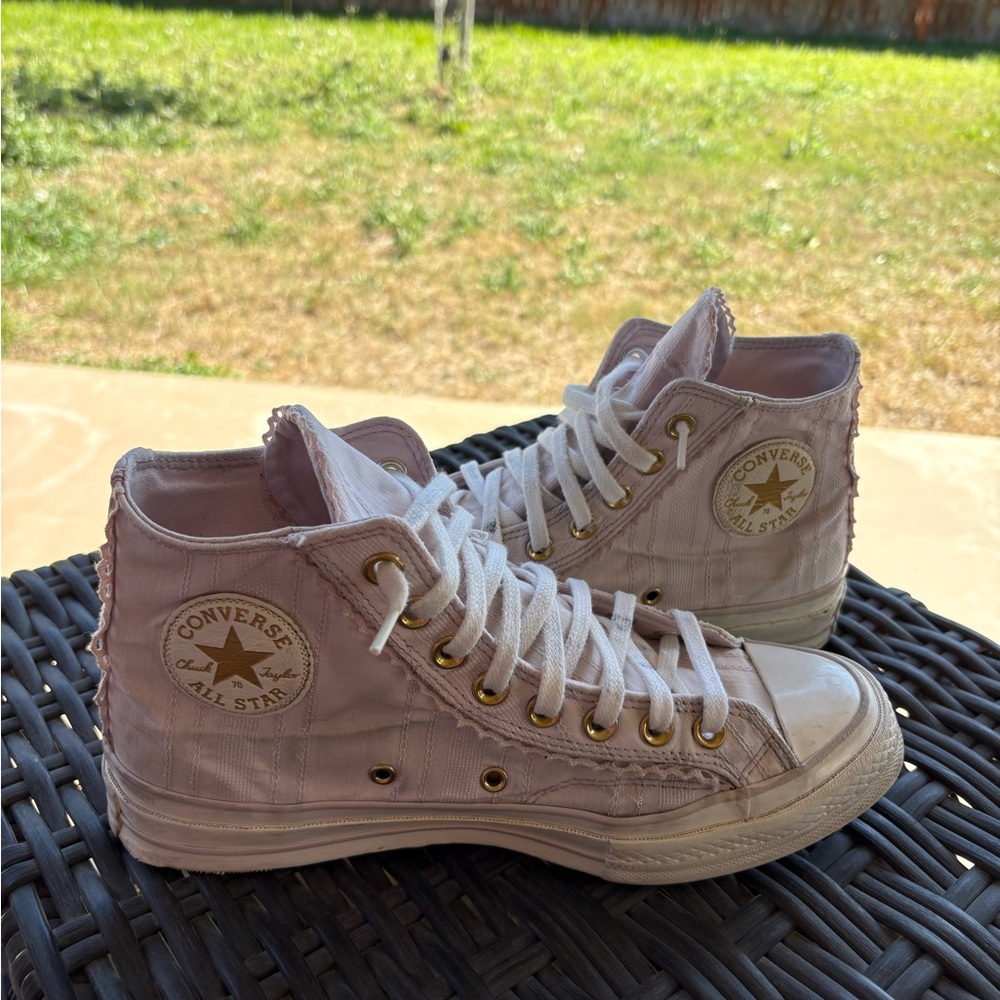 Converse All Star High Top Sneakers in Light Pink and White